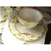 Image 4 : Beautiful set of gold edged dishes with green and pink flowers aprox. 45 pieces (16)