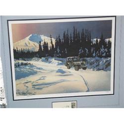 Brian Birdsall Alaska Highway in Winter print #17 of 950 double matted and framed (16)