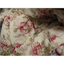 King-sized comforter with floral design, sham, sheets, etc. (16)