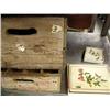 Image 1 : 2 old wood boxes; set of coasters (16)