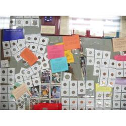 Coin Collection Consisting of:  Collector's Knife, 1909 VDB Lincoln Head Cent, Columbian Half Dollar