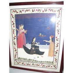 Outrageous Indian tapestry of 4 women offering gifts (25)