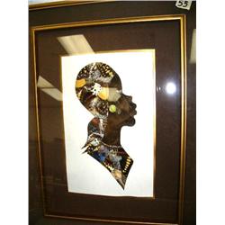 2 African women portraits done with butterfly wings (25)