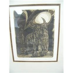 "Pagan Bull"- artist proof by Kevin in 1984 (25)