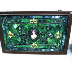 Green leaded glass window (1000)