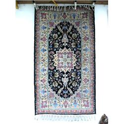 Mauve and blue Oriental carpet- 62"x33" (25)