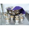 Image 1 : Wallace silver plated punch bowl with 11 cups (25)