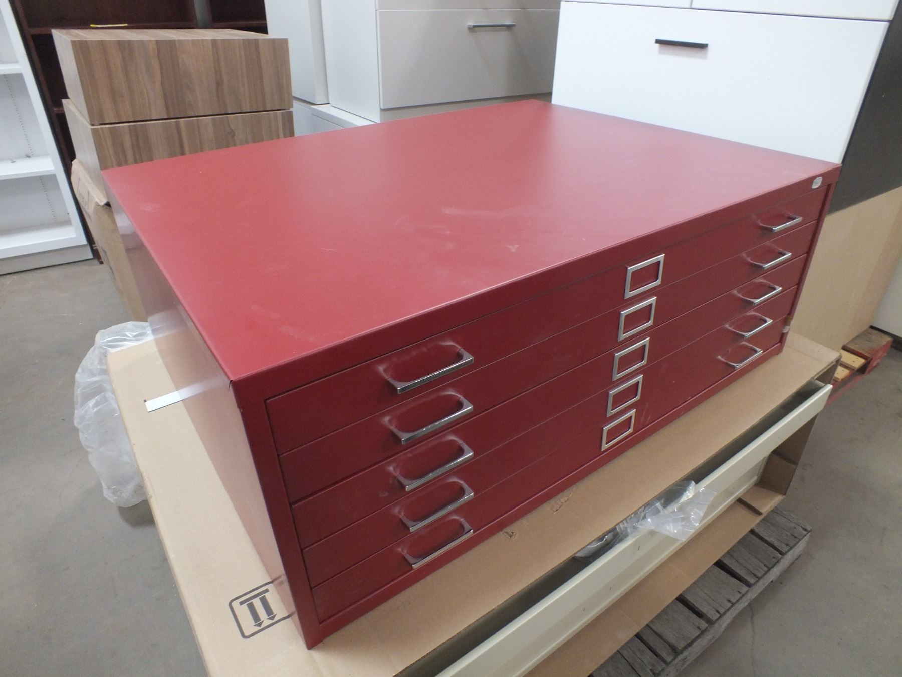 5 Drawer Metal Map Cabinet