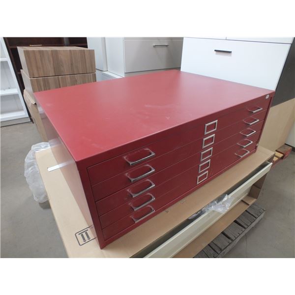 5 Drawer Metal Map Cabinet