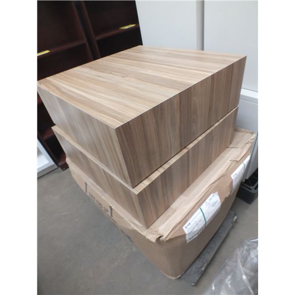 4 Brown Small Tables