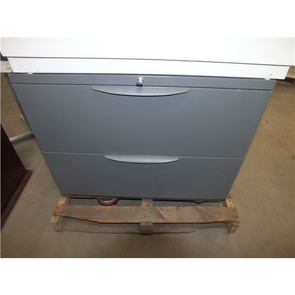 Grey Lateral Filing Cabinet