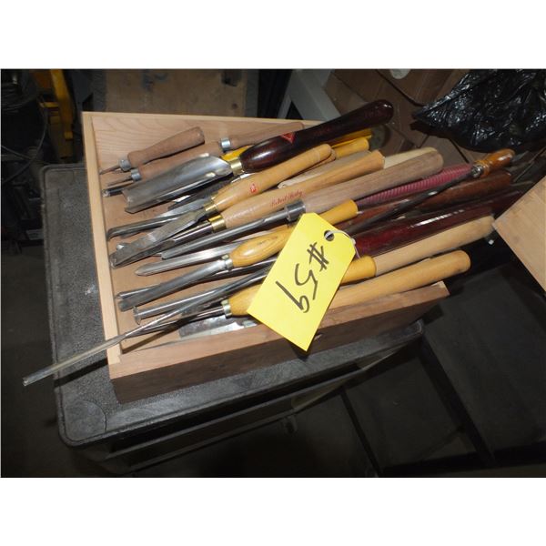 Box Of Assorted Wood Chisels