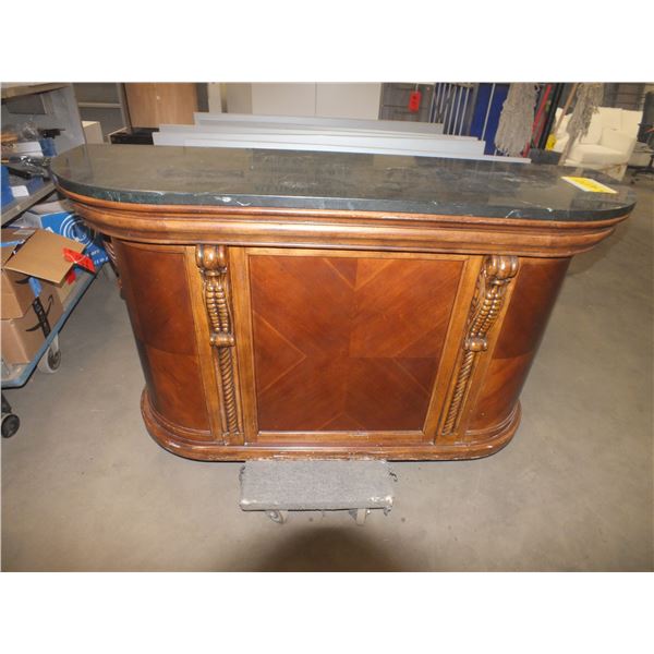 Marble Top Wooden Bar