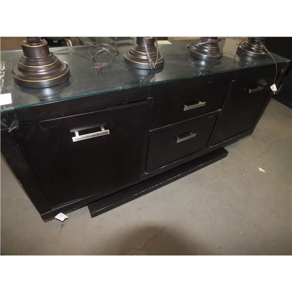 Black Glass top Dresser