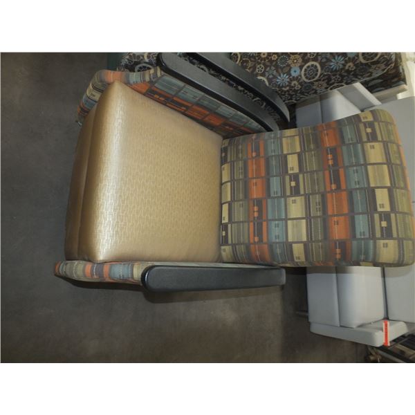 Gold Color recliner on wheels