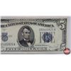 Image 3 : USA $5 Bill 1934D  "Silver Certificate" (Blue Seal) : S/N#U80460826A (See Pics for Varieties, Condit