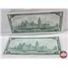 Image 5 : Canada $1 Bills 1967 (2 Sequential) : Beattie/Rasminsky #GP0474000-001 (See Pics for Varieties, Cond