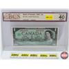 Image 1 : Canada $1 Bill 1967 : Beattie/Rasminsky #GP9574651 (BCS Cert: Extra Fine 40 Original) (See Pics for 
