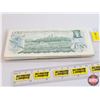 Image 3 : Canada $1 Bills 1973 (50 Consecutive) : Lawson/Bouey #AB6248751 - 8800 (See Pics for Varieties, Cond