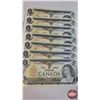 Image 5 : Canada $1 Bills 1973 (15) : Crow/Bouey ~ Variety Serial #'s (See Pics for Varieties, Conditions, Ser