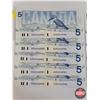 Image 2 : Canada $5 Bills 1986 (10 Consecutive) : Bonin/Thiessen #GOR2960980-0989 (See Pics for Varieties, Con