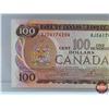 Image 2 : Canada $100 Bill 1975 : Crow/Bouey #AJD6174254 (CCCS Cert: UNC-60 Uncirculated) (See Pics for Variet