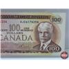 Image 3 : Canada $100 Bill 1975 : Crow/Bouey #AJD6174254 (CCCS Cert: UNC-60 Uncirculated) (See Pics for Variet