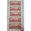 Image 2 : Canada $2 Bills 1954 (5 Consecutive) : Beattie/Coyne #PB7604126-4130 (See Pics for Varieties, Condit