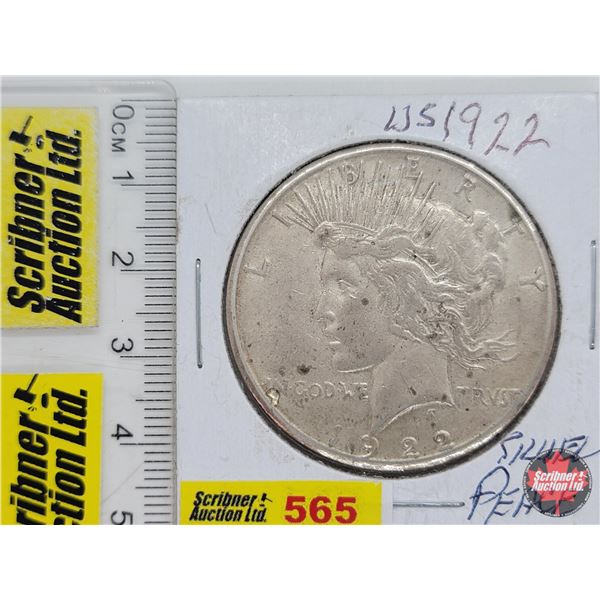 USA Peace Dollar 1922 (SEE PICS!)