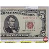 Image 3 : United States $5 Bill 1963 Red Seal : #A29672944A (See Pics for Varieties, Conditions, Serial Number