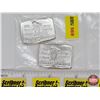 Image 1 : (2) Beaver Bullion 1 Troy Ounce .999 Fine Silver Bars (SEE PICS!)