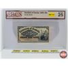 Image 1 : Dominion of Canada 1900 Twenty Five Cent "Shinplaster" : Boville (BCS Cert: Very Fine 25) (See Pics 