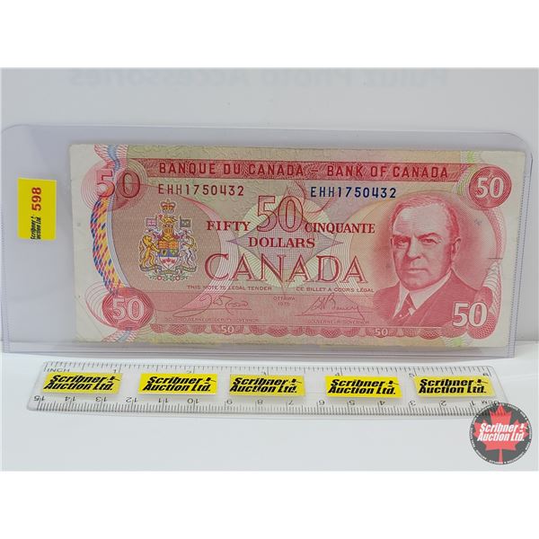 Canada $50 Bill 1975 "Musical Ride" : Crow/Bouey #EHH1750432 (See Pics for Varieties, Conditions, Se