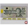Image 1 : Canada $20 Bill 1991 : Thiessen/Crow #EIK1347223 (See Pics for Varieties, Conditions, Serial Numbers