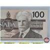 Image 3 : Canada $100 Bill 1988 : Knight/Dodge #BJT4550350 (See Pics for Varieties, Conditions, Serial Numbers