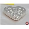 Image 3 : 1 Troy Ounce .999 Fine Silver Bar "Heart"  (SEE PICS!)