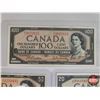 Image 2 : Canada Bills 1954 Series (7 Bills) : - $1 Bill : Beattie/Rasminsky #OY3349265 - $2 Bill : Beattie/Ra