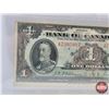 Image 2 : Bank of Canada $1 Bill 1935 (English) Osborne/Towers #A7305987 (BCS Cert : Very Fine 20) (See Pics f