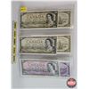 Image 1 : Canada Bills 1954 (6 Bills) : - $10 Bill : Beattie/Coyne #BT6403808 - $20 Bill : Beattie/Rasminsky #