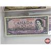 Image 4 : Canada Bills 1954 (6 Bills) : - $10 Bill : Beattie/Coyne #BT6403808 - $20 Bill : Beattie/Rasminsky #
