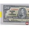 Image 2 : Bank of Canada $20 Bill 1937 : Gordon/Towers #EE5459800 (See Pics for Varieties, Conditions, Serial 