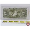 Image 4 : Bank of Canada $20 Bill 1937 : Gordon/Towers #EE5459800 (See Pics for Varieties, Conditions, Serial 