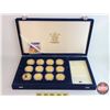 Image 1 : ROYAL MINT: British Military Leaders Piedforts Collection : 12 Gold Plated Medallions in Royal Mint 