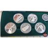 Image 2 : RCM Sterling Silver 1988 Canadian Olympic Coins : 10 Coin Set in Presentation Case w/COA #214588 ($2