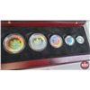 Image 2 : RCM 2003 Silver Maple Leaf Hologram Set (5 Coin Set / Each Coin 99.99% Fine Silver) 1 Ounce; 1/2 Oun