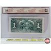 Image 4 : Bank of Canada $1 Bill 1937 : Coyne/Towers #YM1527302 (BCS Cert : Almost UNC 50 Original) (See Pics 