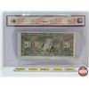 Image 4 : Bank of Canada $20 Bill 1937 : Gordon/Towers #DE5906000 (BCS Cert : Fine 18) (See Pics for Varieties