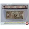 Image 4 : Bank of Canada $100 Bill 1937 : Gordon/Towers #BJ0998921 (BCS Cert : Fine 15) (See Pics for Varietie