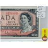 Image 3 : Canada $2 Bill 1954 : Beattie/Rasminsky #GR1548054 (See Pics for Varieties, Conditions, Serial Numbe