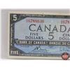 Image 2 : Canada $5 Bill 1954 : Bouey/Rasminsky #UX6788636 (See Pics for Varieties, Conditions, Serial Numbers